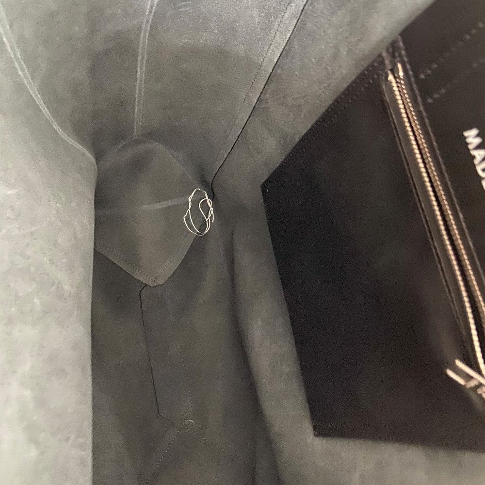 NEW Acne Studios black Baker large patent leather tote w/ strap - Picture 8 of 9